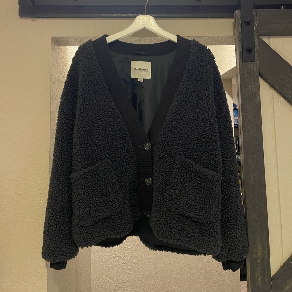 Wallflower Women's Black Teddy Jacket
